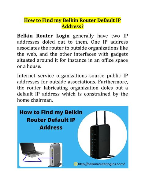 default ip address of belkin router pdf manual